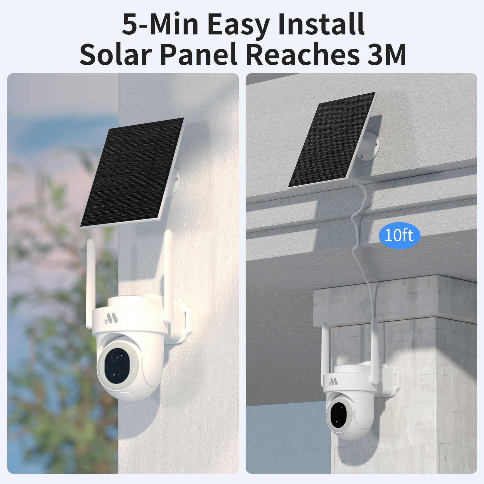 Musthome 360° 4K/8MP Solar-Powered Security System with AI Detection